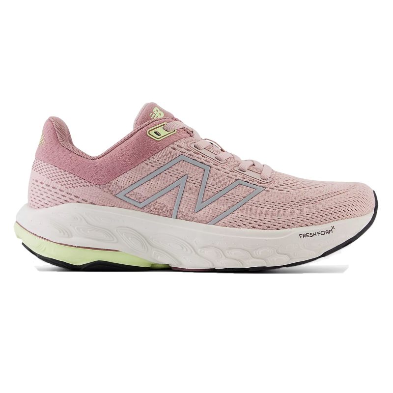 WomensNewBalanceFreshFoamX860v14 Wide OrbPink Rosewood Limelight 1