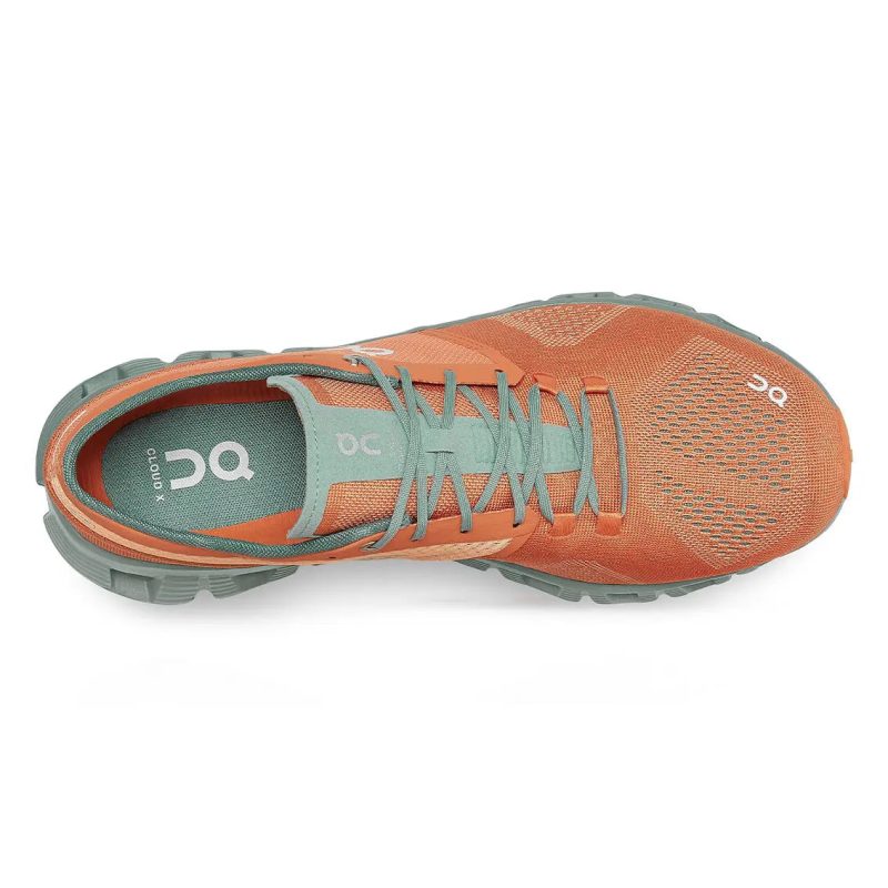 mens on cloud x orange sea pace athletic 02